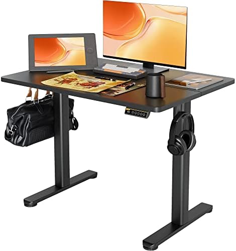 Claiks Electric Height Adjustable Standing Desk, 40x24 Inch, Black