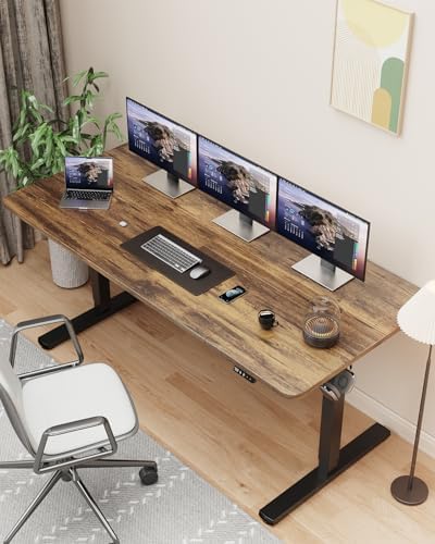 63" Large Electric Standing Desk Adjustable Height for Home Office