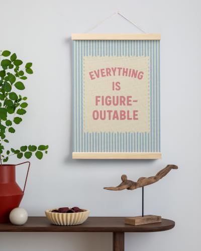 FGFK Everything Is Figureoutable Inspirational Wall Art Poster Hanger Frame