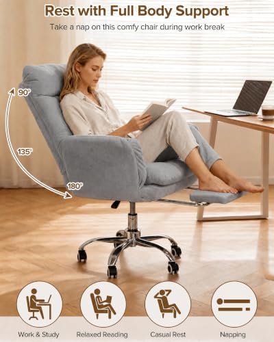 SYESWAY Big and Tall Office Chair with Armrests & Footrest