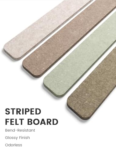 Fluxynara 13" x 2" Felt Wall Panels, Linen Dusk