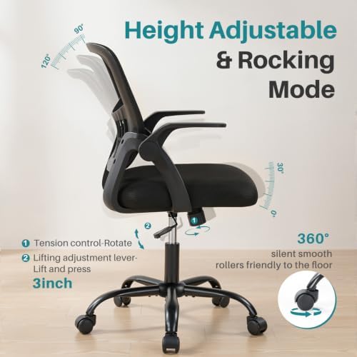 OLIXIS Ergonomic Office Desk Chair, Mid-Back Executive Computer Chair