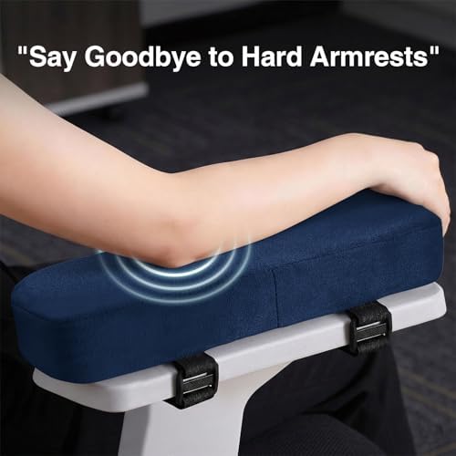Smiry Memory Foam Office Chair Armrest Pads, Non-Slip Armrest Cushion