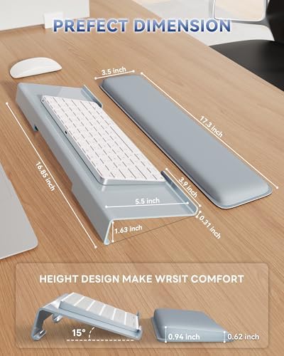 Laborio Computer Keyboard Wrist Rest, Keyboard Riser Stand for Desktop