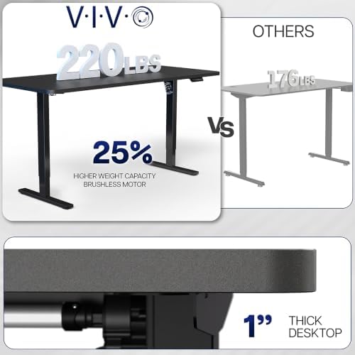 VIVO Dark Gray 71 x 36 in Standing Desk, DESK-KIT-1G7G-36