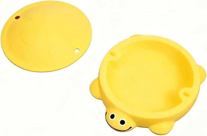 Bearded Dragon Food Bowl Tank Turtle Reptile Dig Box for Feeding Enrichment Terrarium Decor Habitat for Small Animal Reptiles Lizard Turtle Squirrel Ferret (Yellow)