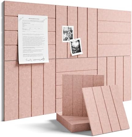 Fluxynara 36" x 24" Large Felt Bulletin Board, Pink