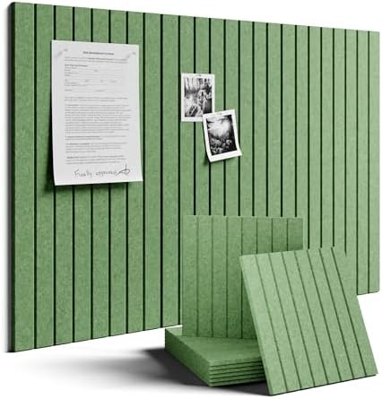 Fluxynara 36" x 24" Large Felt Bulletin Board, Moss Green