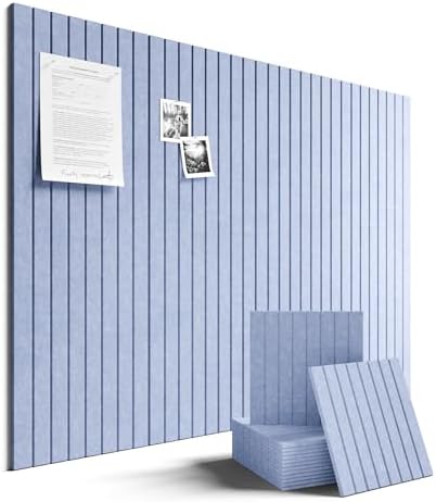 Fluxynara 48" x 36" Large Felt Bulletin Board, Soft Periwinkle