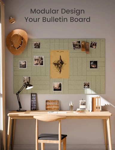 Fluxynara Felt Bulletin Board & Cork Board Alternative, Sage