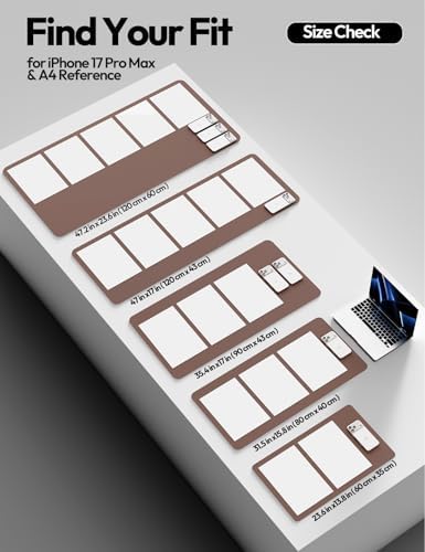 YSAGi Leather Desk Protector, Office Mat, Large Mouse Mat, Non-Slip PU Leather Blotter, Laptop Desk Mat, Waterproof Writing Pad for Office and Home(Chocolate, 40" x 24")