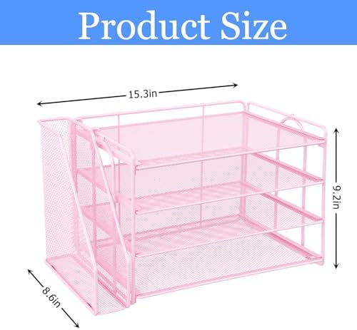 gianotter 4-Tier Paper Organizer With Magazine Holder