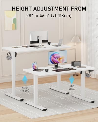 40" Small Electric Standing Desk Adjustable Height for Home Office
