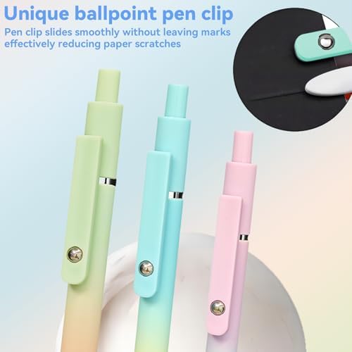 ACEES Gel Pens, 5 Pcs Retractable Quick Dry Black Ink Pen, 0.7mm Fine Point