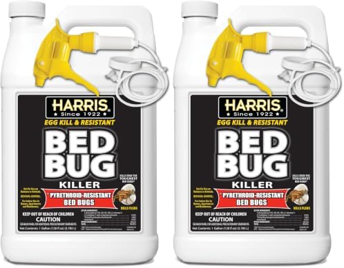 Harris Toughest Bed Bug Killer, Liquid Spray with Odorless and Non-Staining Extended Residual Kill Formula (Gallon) (Pack of 2)