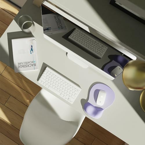 ErgoComfort Gel Wrist Rest Mouse Pad-Ergonomic Office Mousepad with Wrist Support-Non-Slip, Design Desk Accessories Mat for Home&Game Decor (06Purple Ombre)