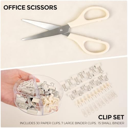 SKYDUE Desk Organizer Set with 360° Rotating Pen Holder