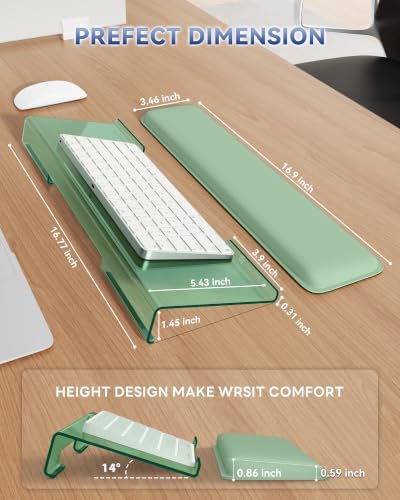 Laborio Computer Keyboard Wrist Rest, Keyboard Riser Stand for Desktop