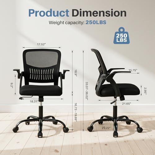 DUMOS Home Office Desk Chair, Computer Lumbar Support Chair