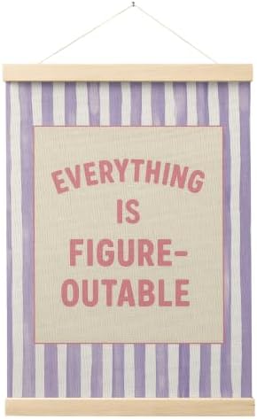 FGFK Everything Is Figureoutable Inspirational Wall Art Poster Hanger Frame
