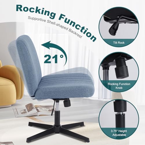 OLIXIS Criss Cross Chair, Vanity Chair, Home Office Desk