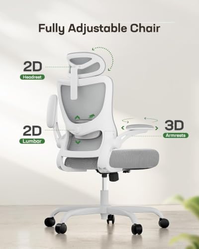 Marsail Ergonomic Office Chair with 3D Armrests, Pack of 2