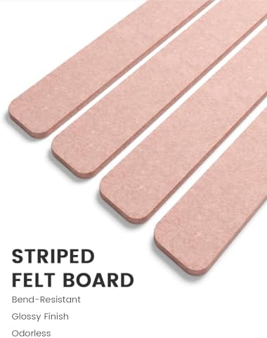 Fluxynara 13" x 2" Felt Wall Panels, Pink