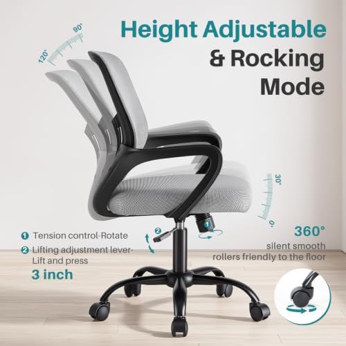 OLIXIS Ergonomic Office Desk Chair, Mid-Back Executive Computer Chair