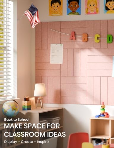 Fluxynara 36" x 24" Large Felt Bulletin Board, Pink
