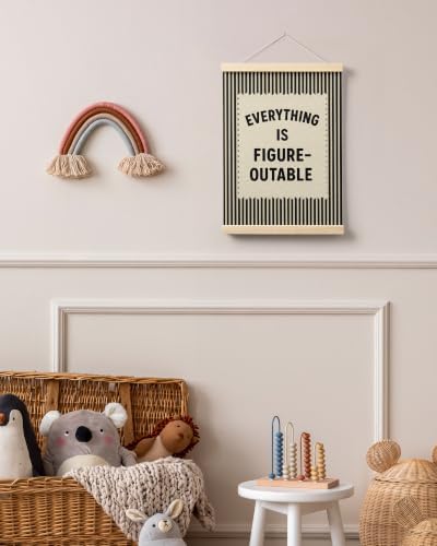 FGFK Everything Is Figureoutable Inspirational Wall Art Poster Hanger Frame