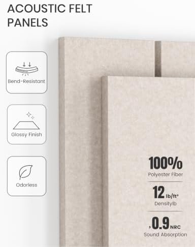 Fluxynara 36" x 24" Large Felt Bulletin Board, Oatmeal