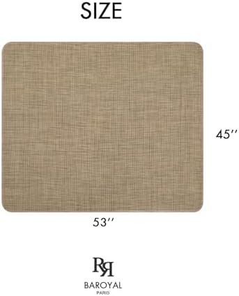 BARoyal Office Chair Mat for Hardwood Floor Under Desk Computer Rolling Chair Mat for Wood/Tile Floor Non-Slip Heavy Duty Desk Rug PVC Plastic Hard Floor Protector 45" x 53"(Linen)