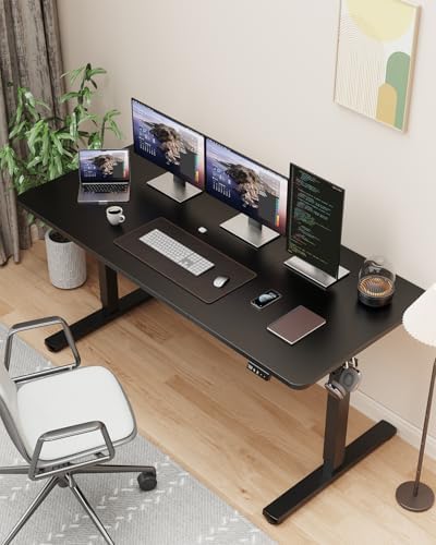 55" Large Electric Standing Desk Adjustable Height for Home Office