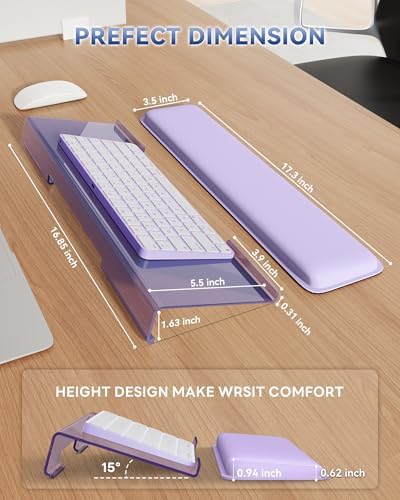 Laborio Computer Keyboard Wrist Rest, Keyboard Riser Stand for Desktop