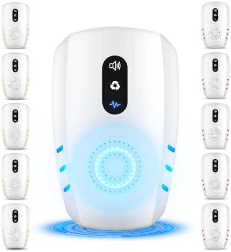2026 Upgraded Ultrasonic Indoor Pest Repeller, 3-Mode Mouse Traps, 10 Pack