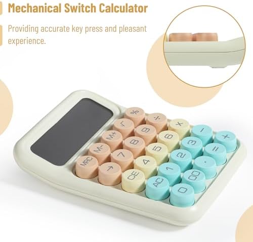 Mr. Pen- Mechanical Switch Calculator, 12 Digit Large LCD Display