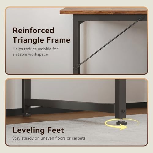 Coleshome 79 Inch Computer Desk with Power Outlet