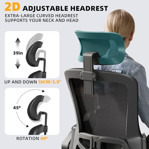 Ergonomic Office Chair Desk Chair with Adjustable Lumbar Support