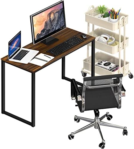 SHW Mission 32-Inch Home Office Computer Desk, Walnut