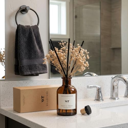 WEALD TRIBE Fresh Linen Reed Diffuser Set for Bathroom Air Fresheners