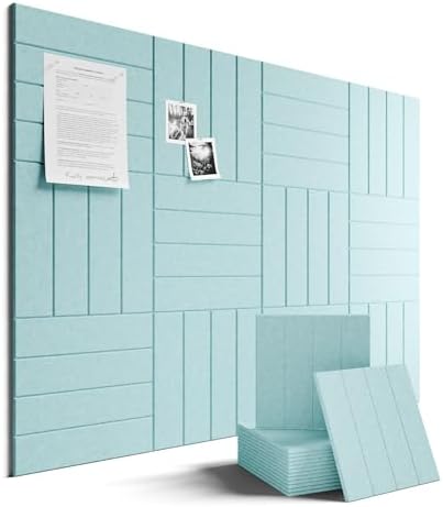 Fluxynara Felt Bulletin Board & Cork Board Alternative, Aqua Blue