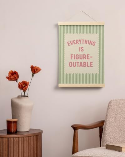FGFK Everything Is Figureoutable Inspirational Wall Art Poster Hanger Frame