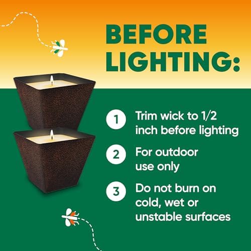 OFF! Backyard Citronella Scented Candle Burns Up to 40 Hours Provides Ambiance and a Gentle Glow for Backyard Outdoor Occasions 18 Ounce (Pack of 6)