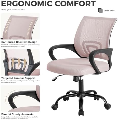 OLIXIS Ergonomic Office Chair 2 Pack, Home Desk Mesh Chairs, Lumbar Support