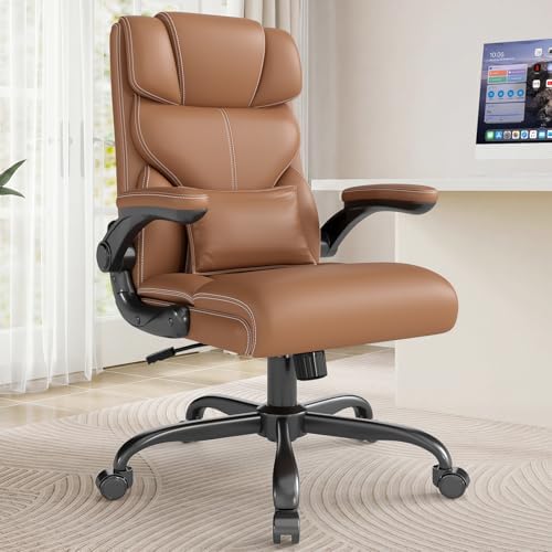 Executive Office Chair with Flip-up Armrests,Ergonomic Computer Desk Chairs