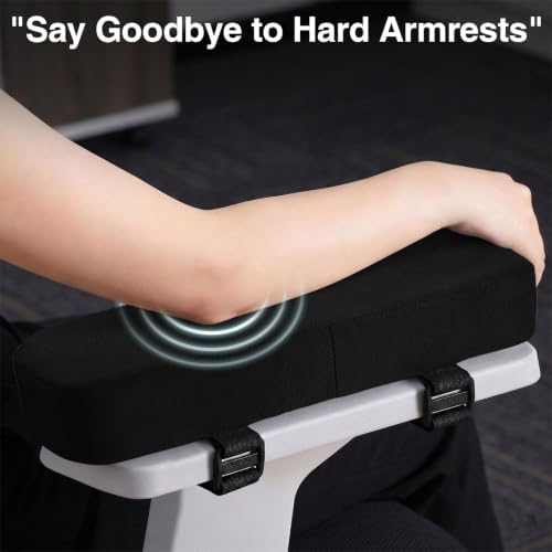 Smiry Memory Foam Office Chair Armrest Pads, Non-Slip Armrest Cushion