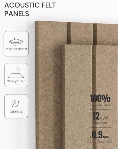 Fluxynara 36" x 24" Large Felt Bulletin Board, Taupe