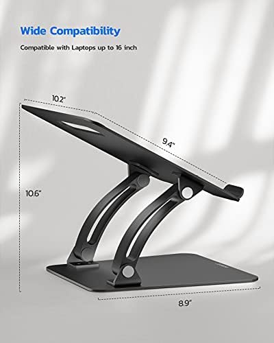 Nulaxy Fully Adjustable Laptop Stand for Desk, Dual Foldable Computer Riser