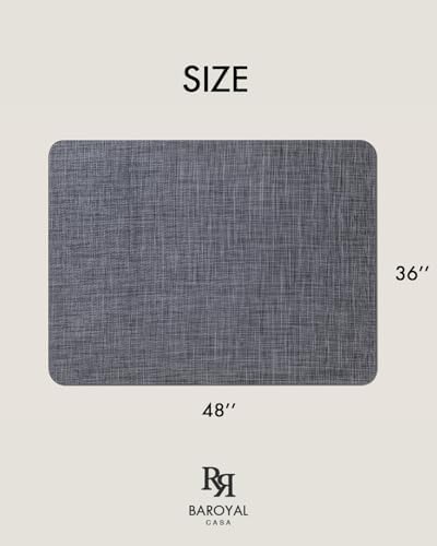 Baroyal Office Chair Mat for Hardwood Floor Under Desk Computer Rolling Chair Mat for Wood/Tile Floor Non-Slip Heavy Duty Desk Rug PVC Plastic Hard Floor Protector 36" x 48" (Cool Grey)