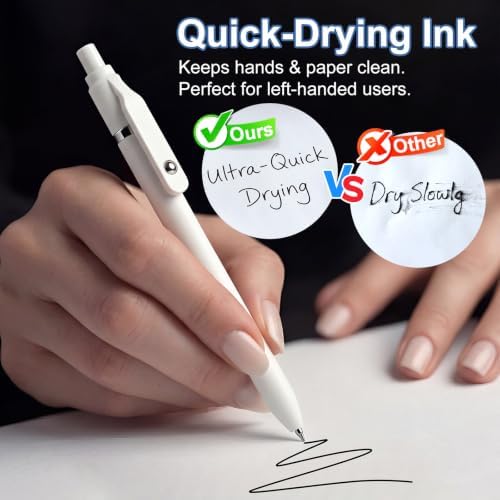 Fenmay 8 Pcs Gel Pens - 0.7mm Fine Point Quick-Dry Black Ink, Smooth Writing Pens for Journaling, Note Taking, Office & School Supplies